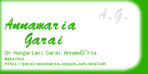 annamaria garai business card